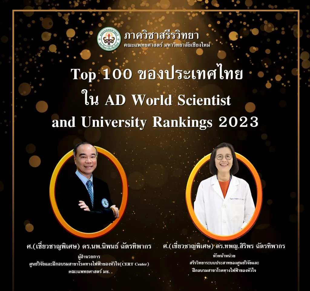 top 100 ของประเทศไทย ใน AD World Scientist and University Rankings 2023