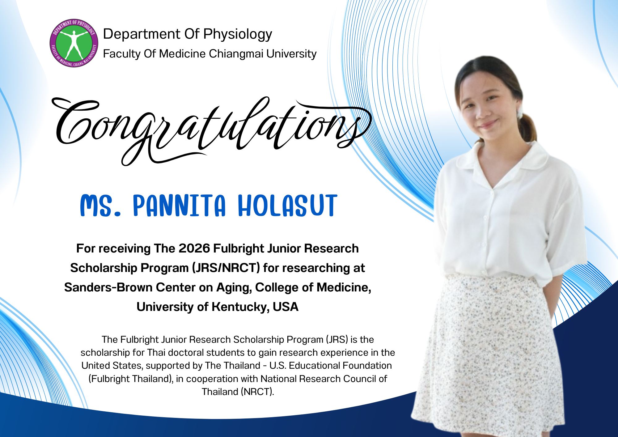 Congratulation Ms. Pannita Holasut